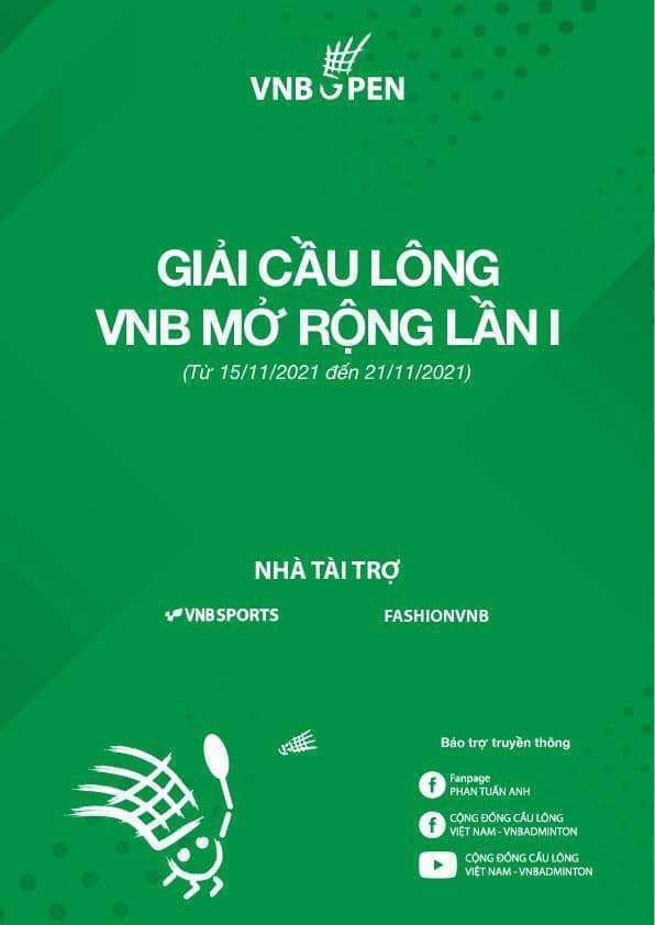 giải cầu lông VNB mở rộng lần 1